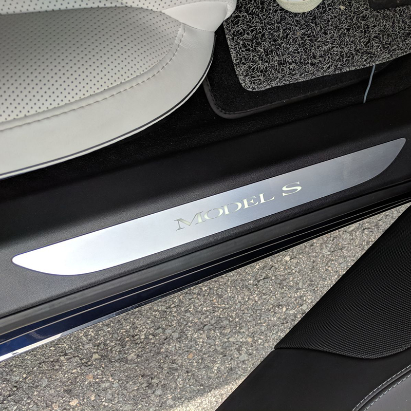 Model S Carbon Fiber Molded Front Door Sill Covers from RPM TESLA 