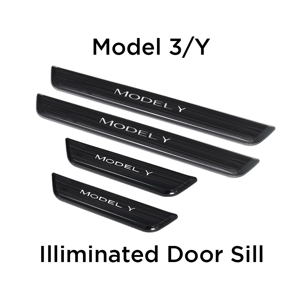 Model 3/Y Illuminated Door Sill - EVOffer
