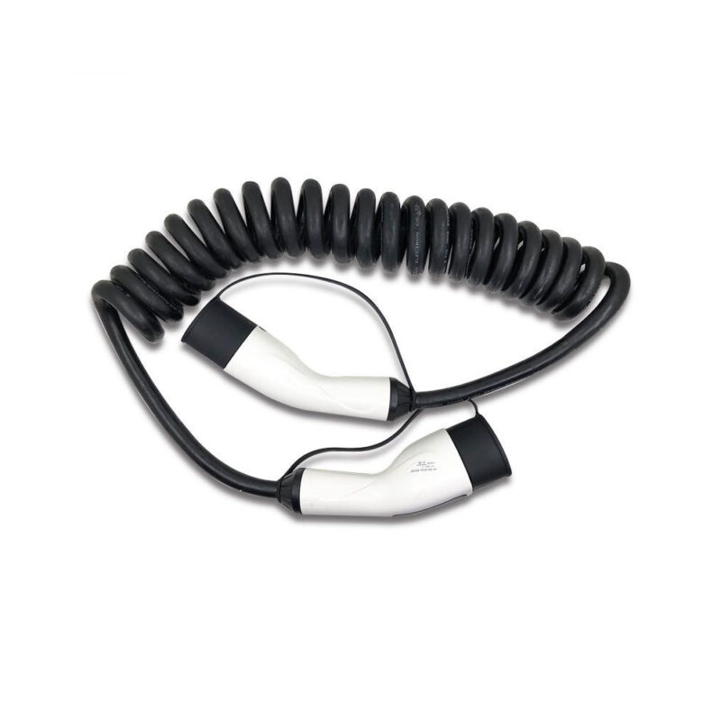 Coiled Charging Cable: Type 2 to Type 2, 5m/7m/10m