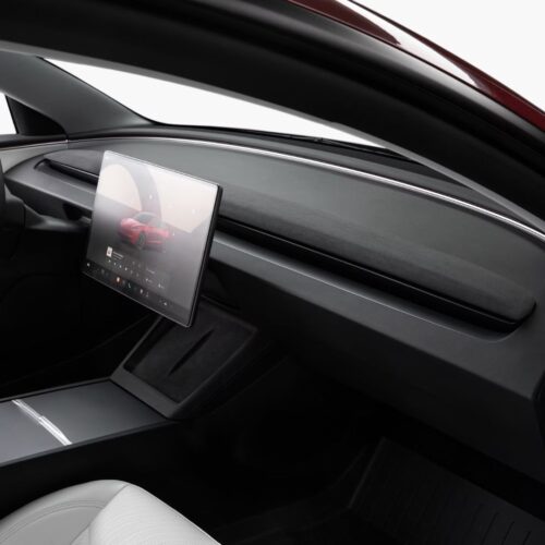 Model 3/Y Charcoal Suede Dashboard Décor